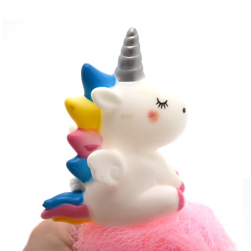 Ralcosuss Cute Unicorn Kids Bath Loofahs Balls for Baby Girls Boys Mesh Shower Ball Pouf Exfoliating Bath Sponge Body Cleaner Bath Accessories - Image 2